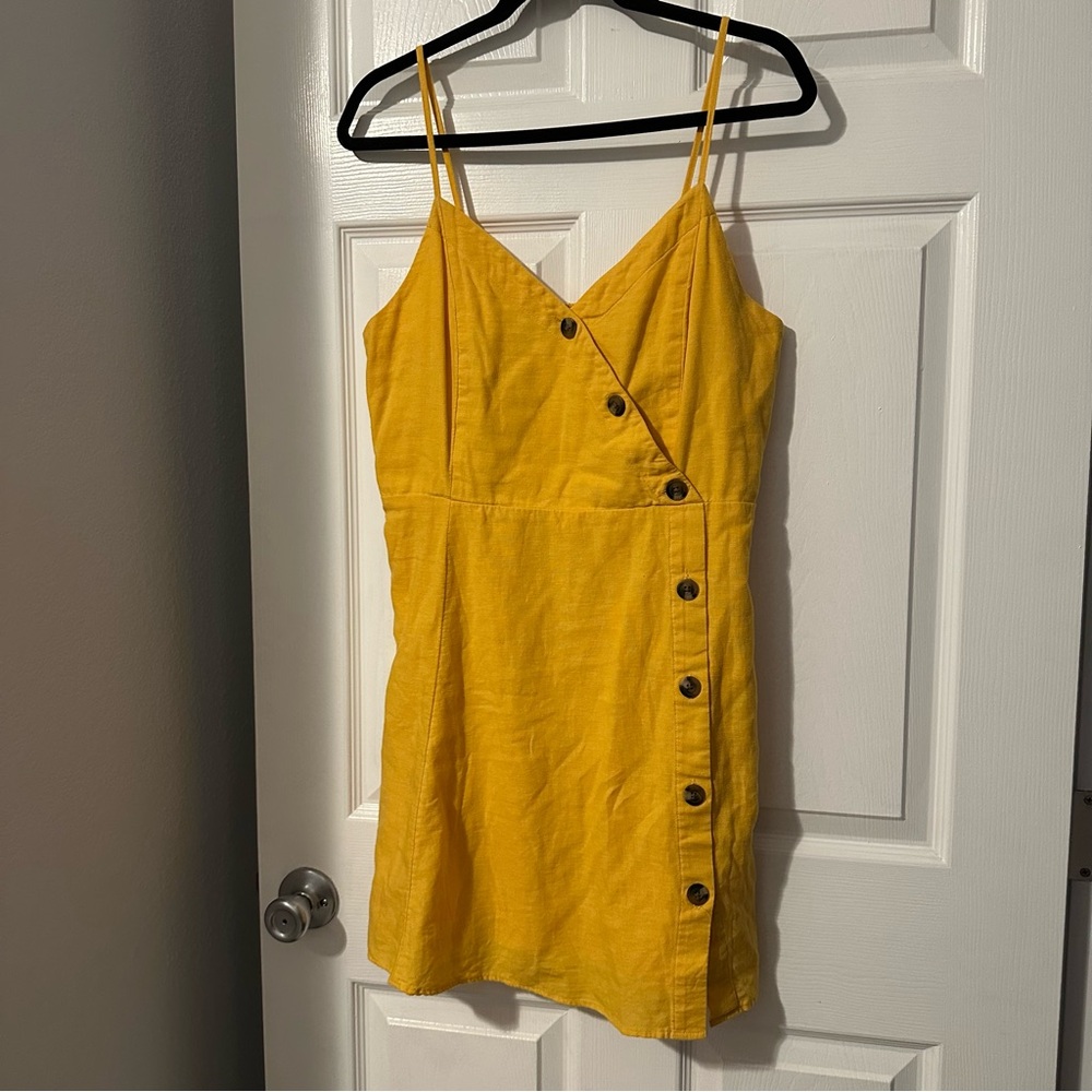 American Eagle Yellow Button-Down Sundress